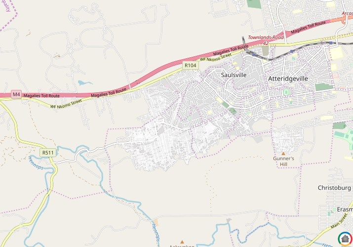 Map location of Elandsfontein JR